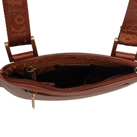 Сумка через плечо Dr.Koffer из натуральной кожи коричневая