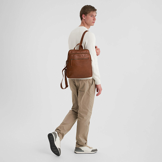 Рюкзак Dr.Koffer из натуральной кожи светло-коричневый