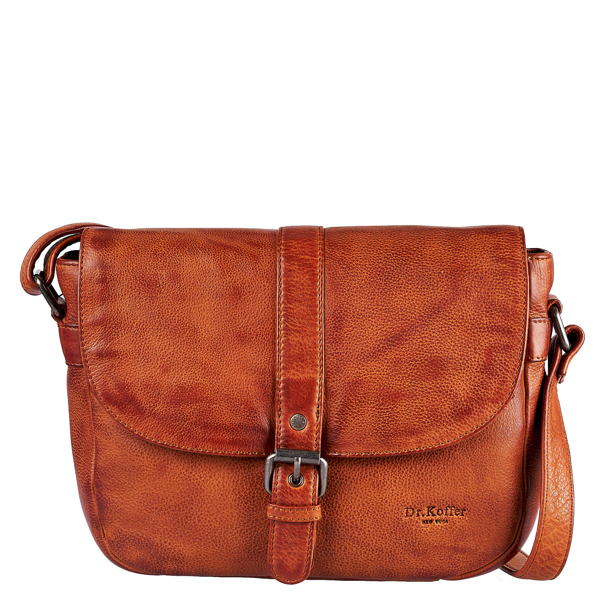 Сумка через плечо Dr.Koffer из натуральной кожи коричневая