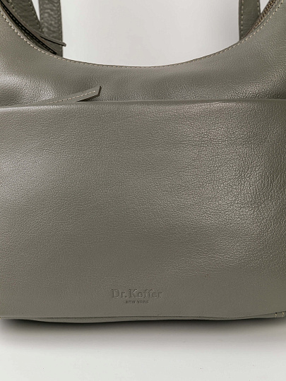 Женская сумка Dr.Koffer из натуральной кожи серая