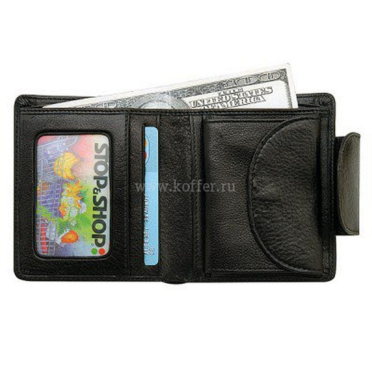 Портмоне Dr.Koffer из натуральной кожи черное