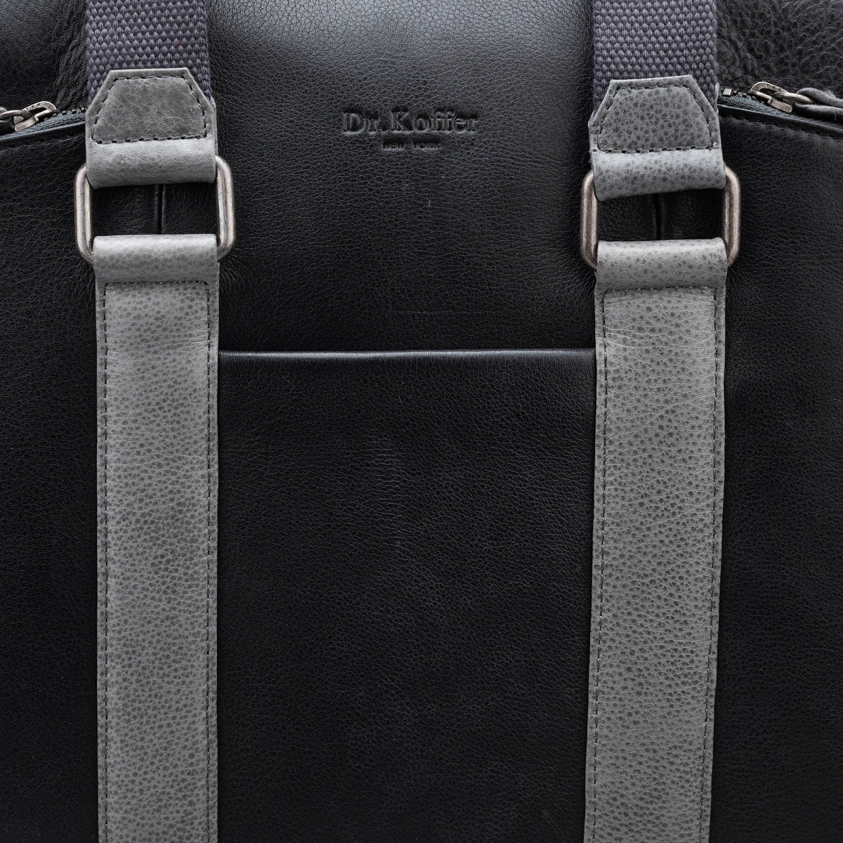 Деловая сумка Dr.Koffer из натуральной кожи черная