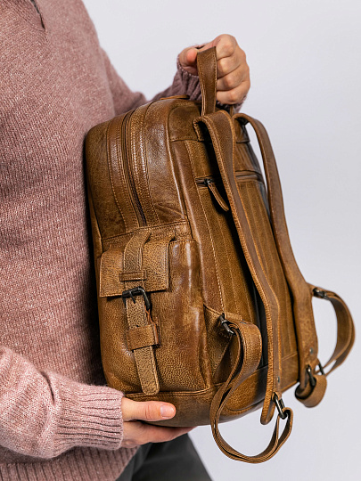 Рюкзак Dr. Koffer из натуральной кожи коричневый