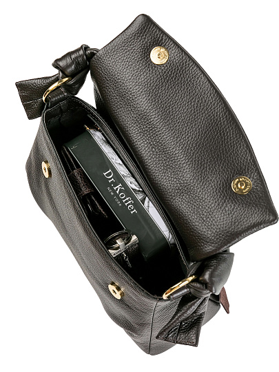 Женская сумка Dr.Koffer из натуральной кожи темно-коричневая