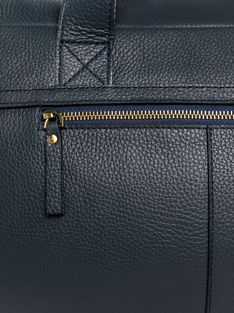 Дорожная сумка Dr. Koffer из натуральной кожи синяя