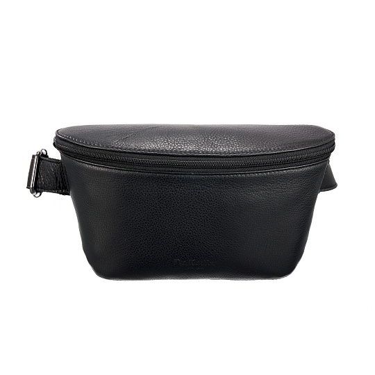 Сумка на пояс Dr. Koffer из натуральной кожи черная