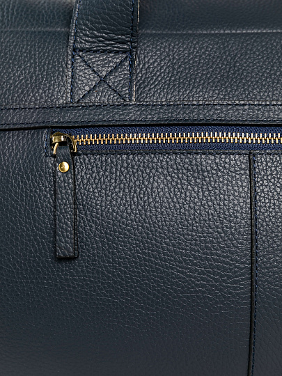 Дорожная сумка Dr. Koffer из натуральной кожи синяя