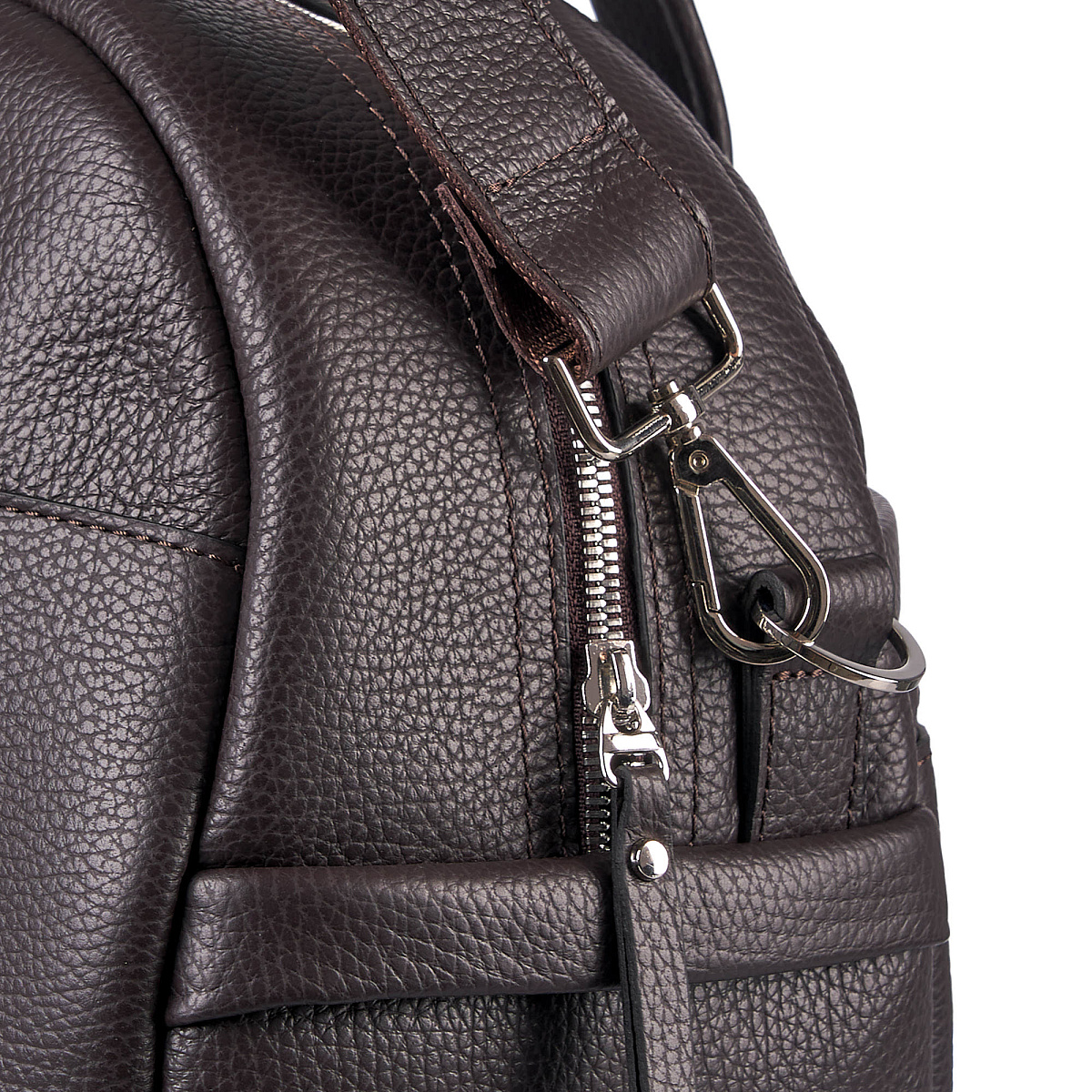 Сумка дорожная Dr.Koffer из натуральной кожи коричневая