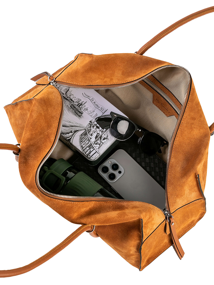 Женская сумка Dr. Koffer из натуральной кожи коричневая