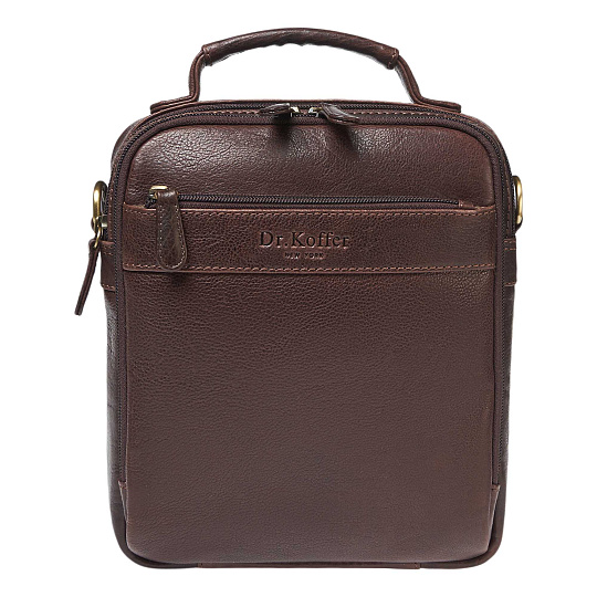 Сумка через плечо Dr.Koffer из натуральной кожи коричневая