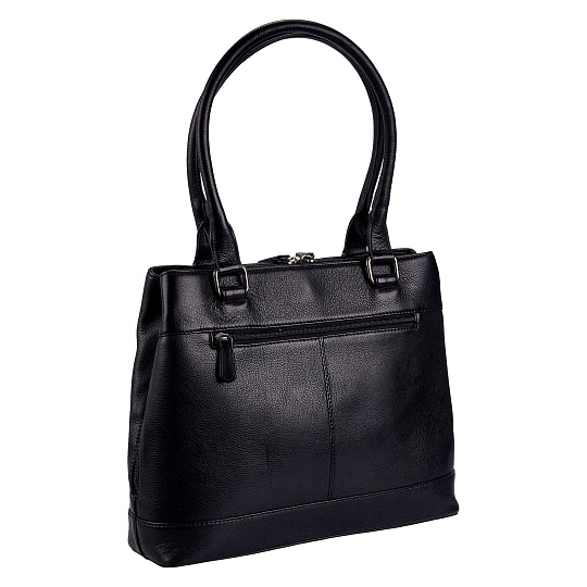 Женская сумка Dr.Koffer из натуральной кожи чёрная