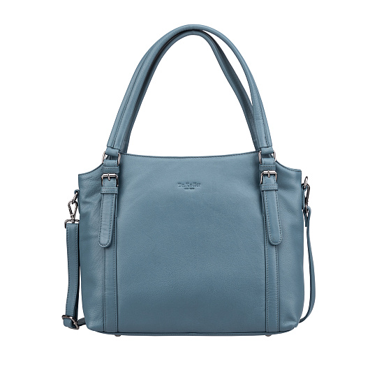 Женская сумка Dr.Koffer из натуральной кожи голубая