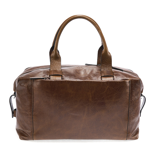 Дорожная сумка Dr.Koffer из натуральной кожи коричневая