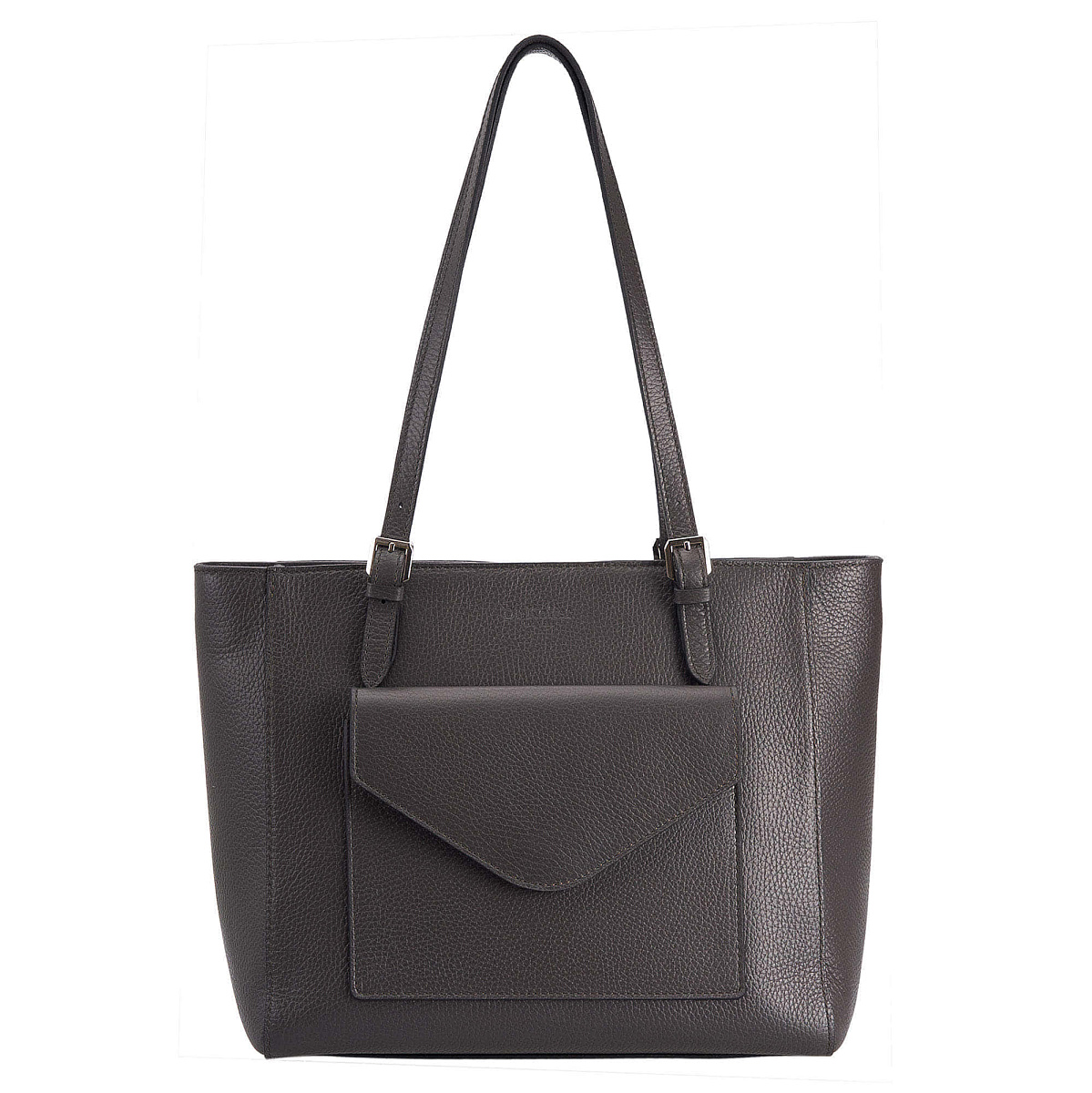 Женская сумка Dr. Koffer из натуральной кожи серая