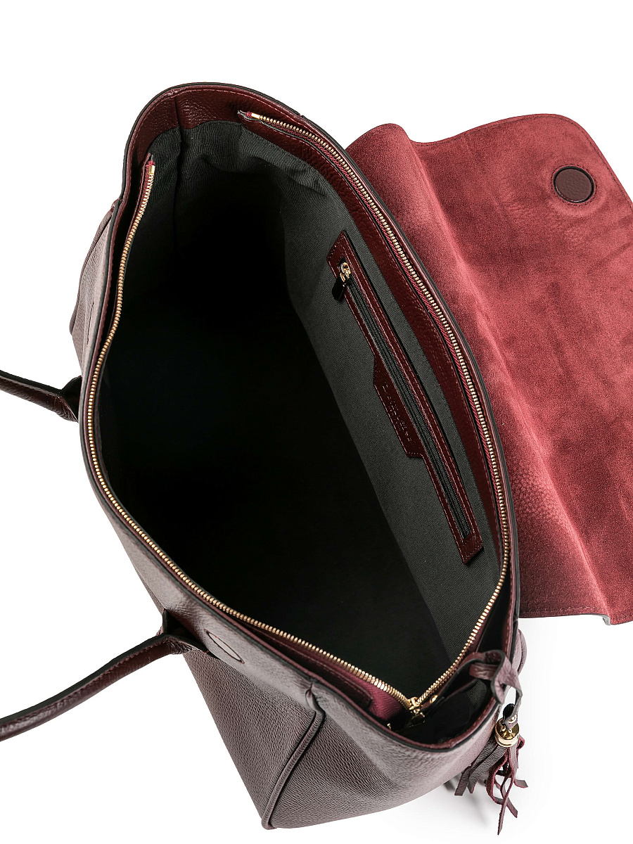 Женская сумка Dr.Koffer из натуральной кожи бордовая