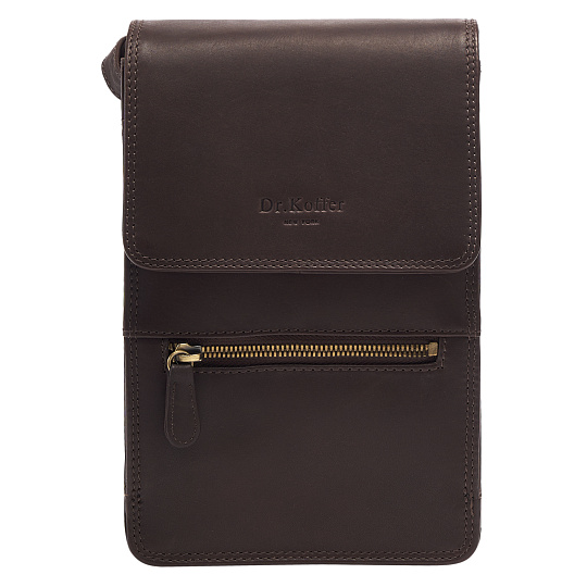 Сумка через плечо Dr.Koffer из натуральной кожи коричневая