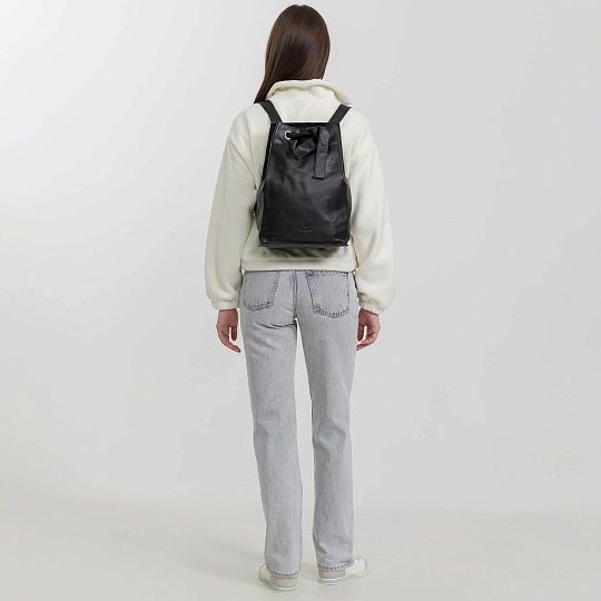 Рюкзак Dr.Koffer из натуральной кожи черный