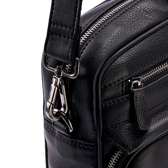 Деловая сумка Dr.Koffer из натуральной кожи черная