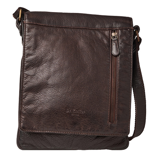 Сумка через плечо Dr.Koffer из натуральной кожи коричневая