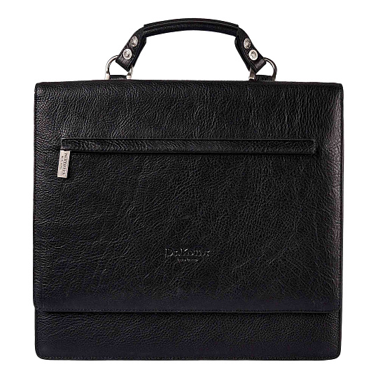 Деловая сумка Dr.Koffer из натуральной кожи черная