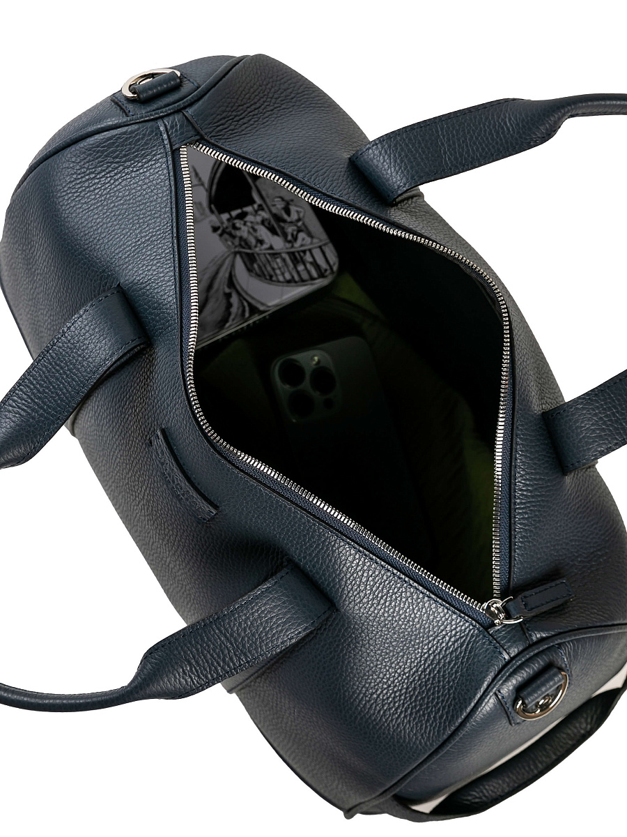 Дорожная сумка Dr. Koffer из натуральной кожи синяя