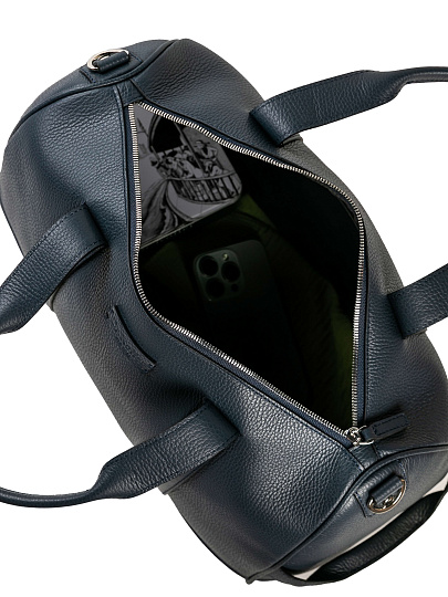 Дорожная сумка Dr. Koffer из натуральной кожи синяя