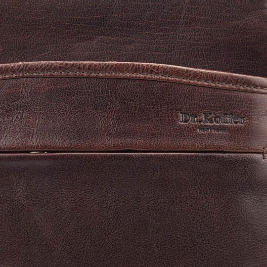 Сумка через плечо Dr.Koffer из натуральной кожи коричневая