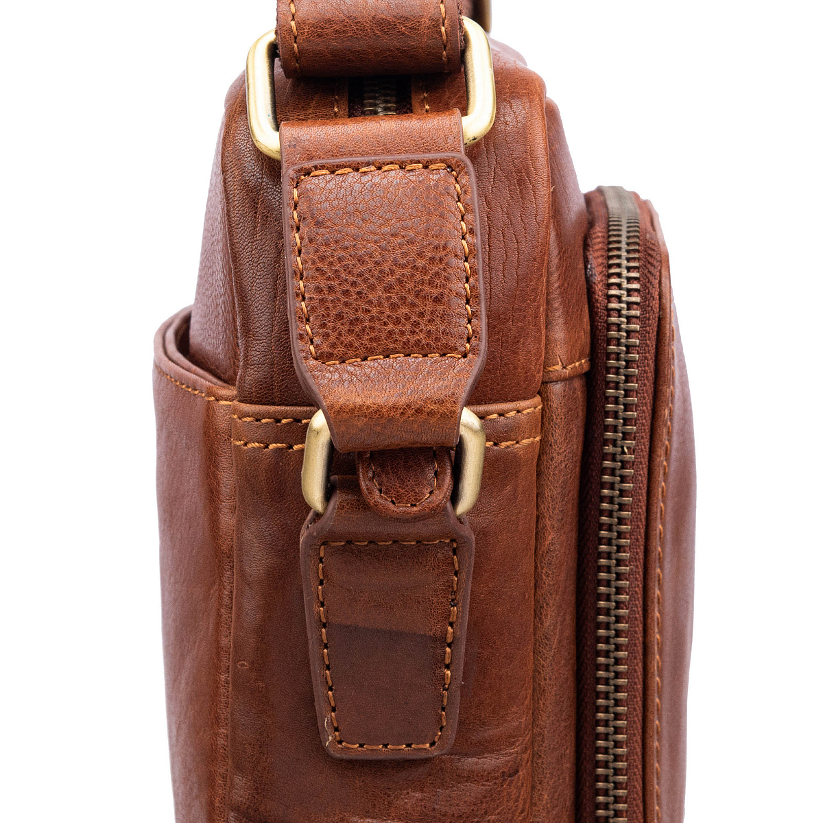 Сумка через плечо Dr.Koffer из натуральной кожи коричневая