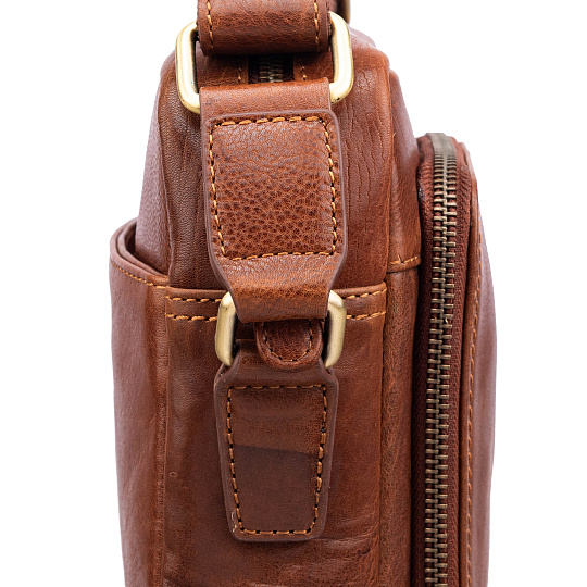 Сумка через плечо Dr.Koffer из натуральной кожи коричневая