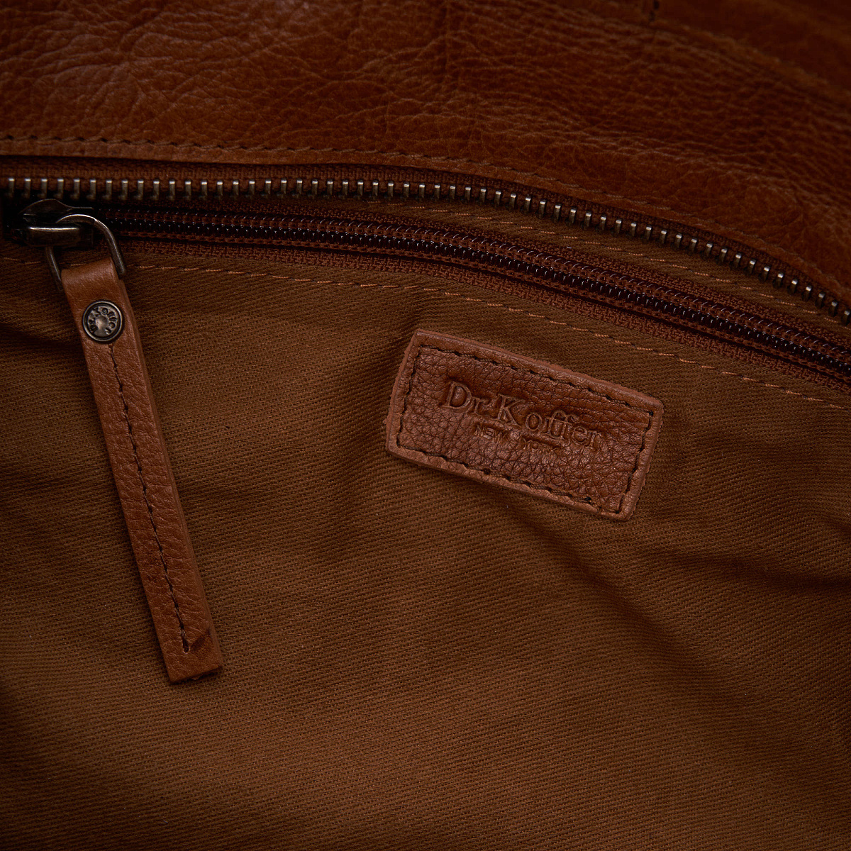 Деловая сумка Dr.Koffer из натуральной кожи коричневая