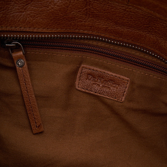 Деловая сумка Dr.Koffer из натуральной кожи коричневая