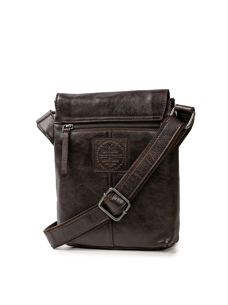 Сумка через плечо Dr.Koffer из натуральной кожи коричневая
