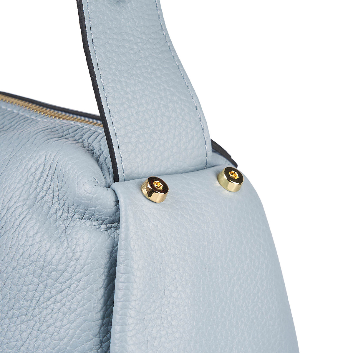 Женская сумка Dr. Koffer из натуральной кожи голубая