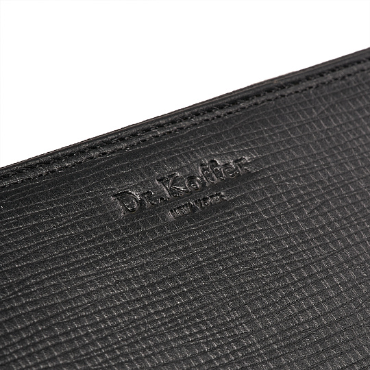 Портмоне Dr.Koffer из натуральной кожи черное