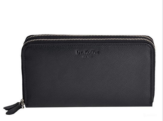 Портмоне Dr.Koffer из натуральной кожи черное