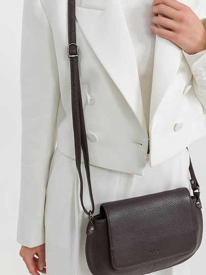 Женская сумка Dr.Koffer из натуральной кожи коричневая