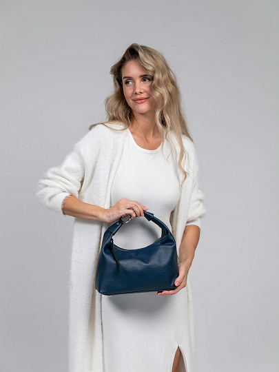 Женская сумка Dr.Koffer из натуральной кожи синяя