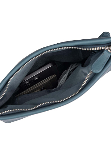 Женская сумка Dr.Koffer из натуральной кожи голубая