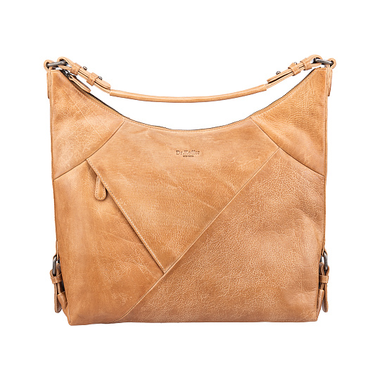 Женская сумка Dr.Koffer из натуральной кожи бежевая