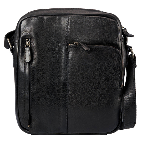 Сумка через плечо Dr.Koffer из натуральной кожи черная