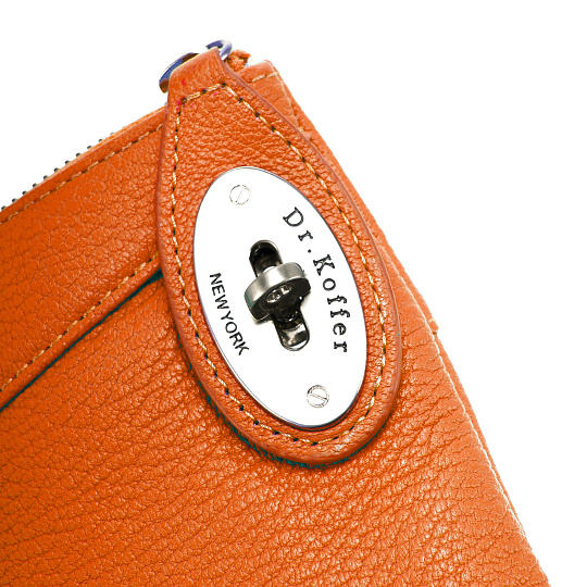 Сумка через плечо Dr.Koffer из натуральной кожи розовая