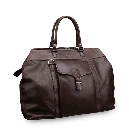 Сумка дорожная Dr.Koffer из натуральной кожи коричневая