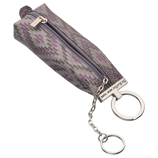 Ключница Dr.Koffer из натуральной кожи серая