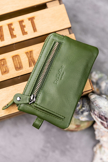 Ключница Dr.Koffer из натуральной кожи зеленая