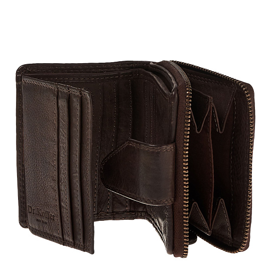 Портмоне Dr.Koffer из натуральной кожи коричневое