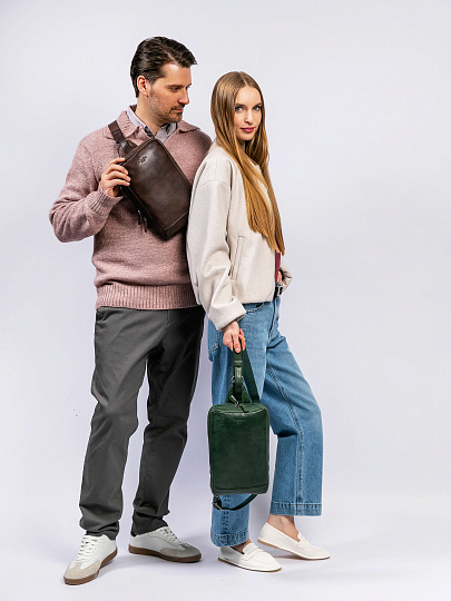 Рюкзак Dr. Koffer из натуральной кожи коричневый