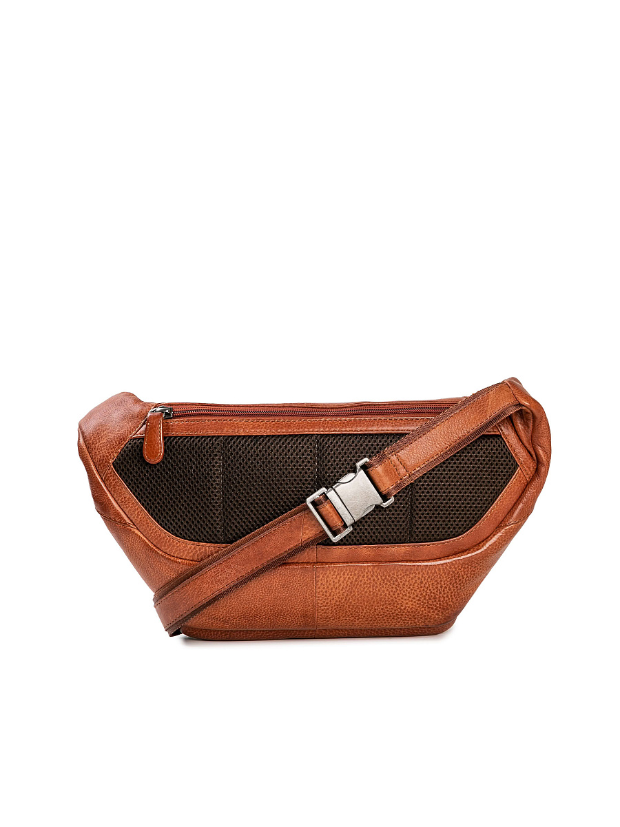 Сумка на пояс Dr. Koffer из натуральной кожи коричневая