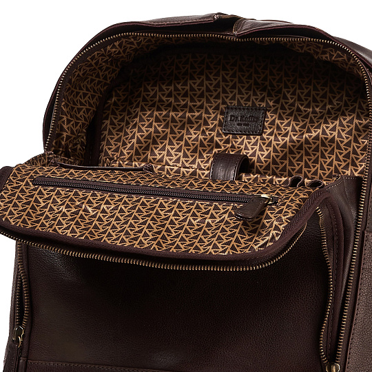 Рюкзак Dr.Koffer из натуральной кожи темно-коричневый