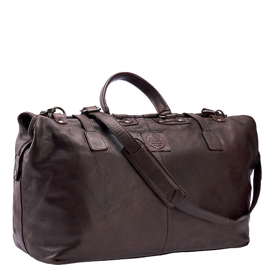Сумка дорожная Dr.Koffer из натуральной кожи коричневая