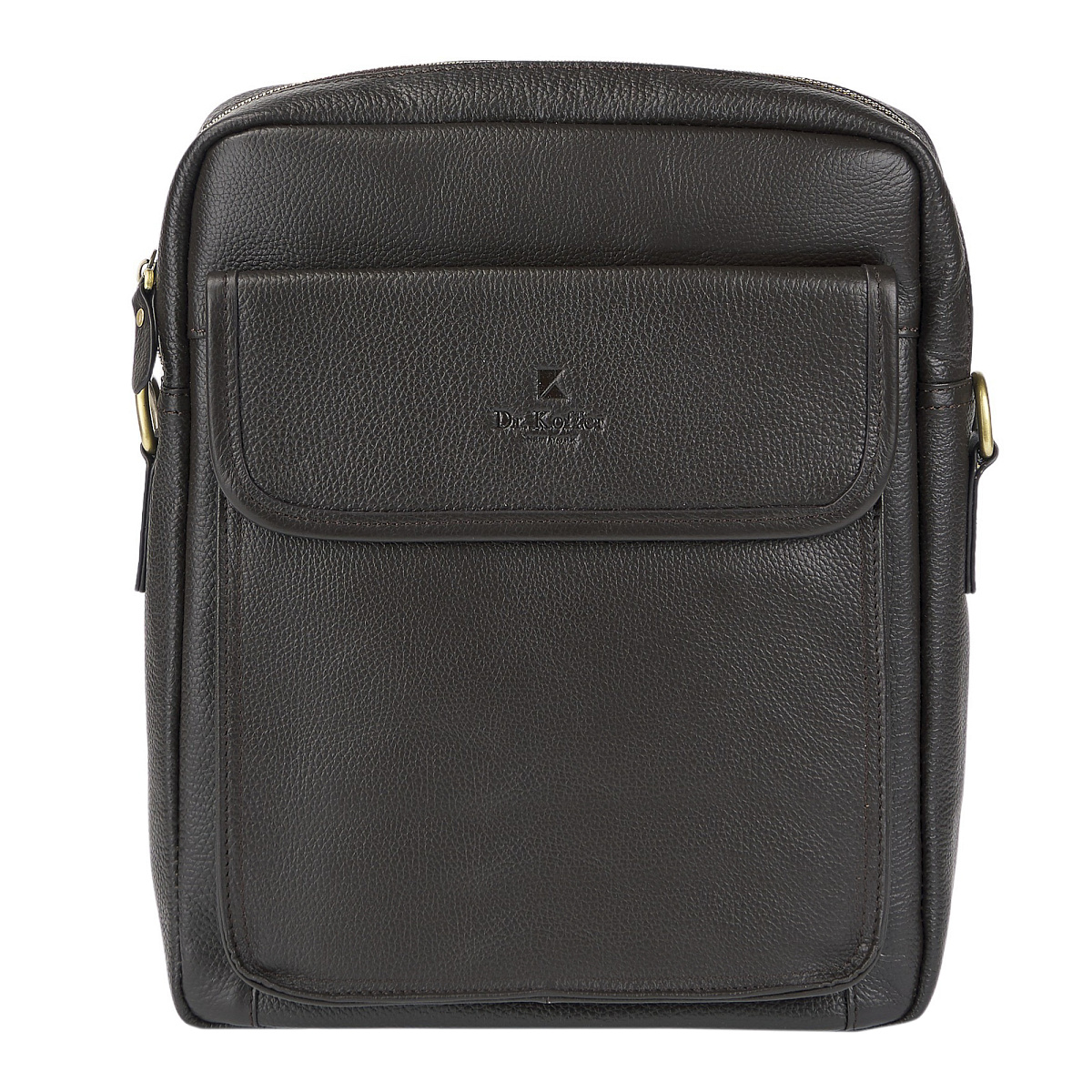 Сумка через плечо Dr.Koffer из натуральной кожи коричневая